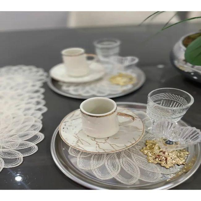 

Model Decorative Guipure Lace Coffee Cocktail Presentation Napkin 6 Pieces