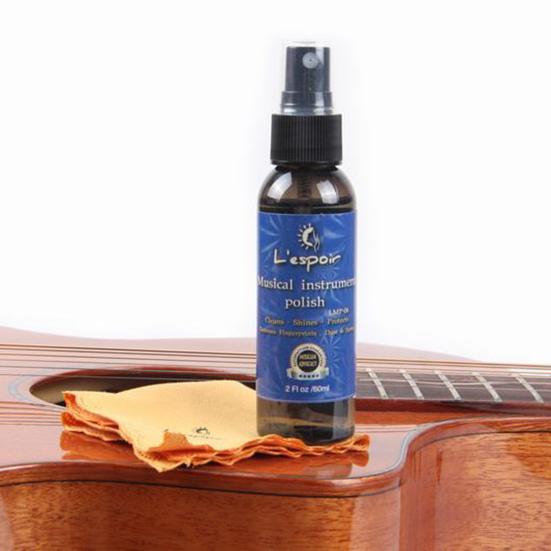 60ML Guitar Brightening Spray Restore Gloss Long Lasting Effective Large Capacity Anti-oxidation Cleaning Guitar Care Musical Instrument Panel Cleaner