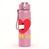1PC Red Heart Cute Cat Mark 750ml Color Plastic Sports Water Bottle Leakproof Flip Straw Lid For Sports Office Home Use
