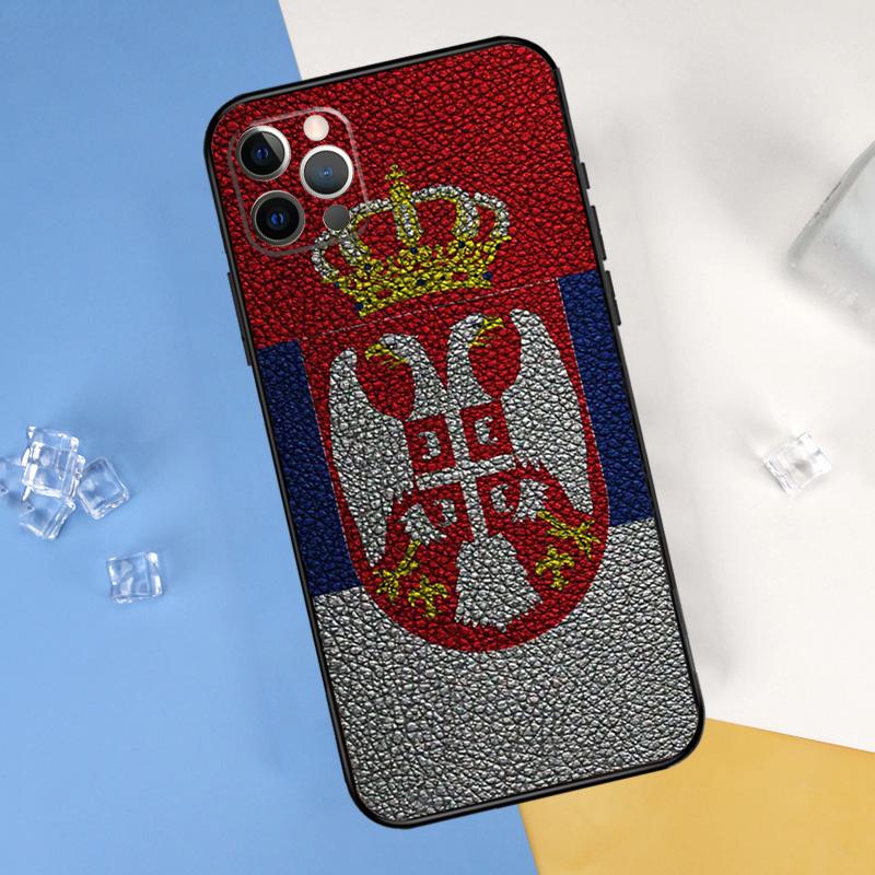 Flag of Serbia Serbian Phone Case For iPhone 16 Pro Max 16e 12 13 Mini 11 14 15 Pro Max XR 15 16 Plus Cover Shell