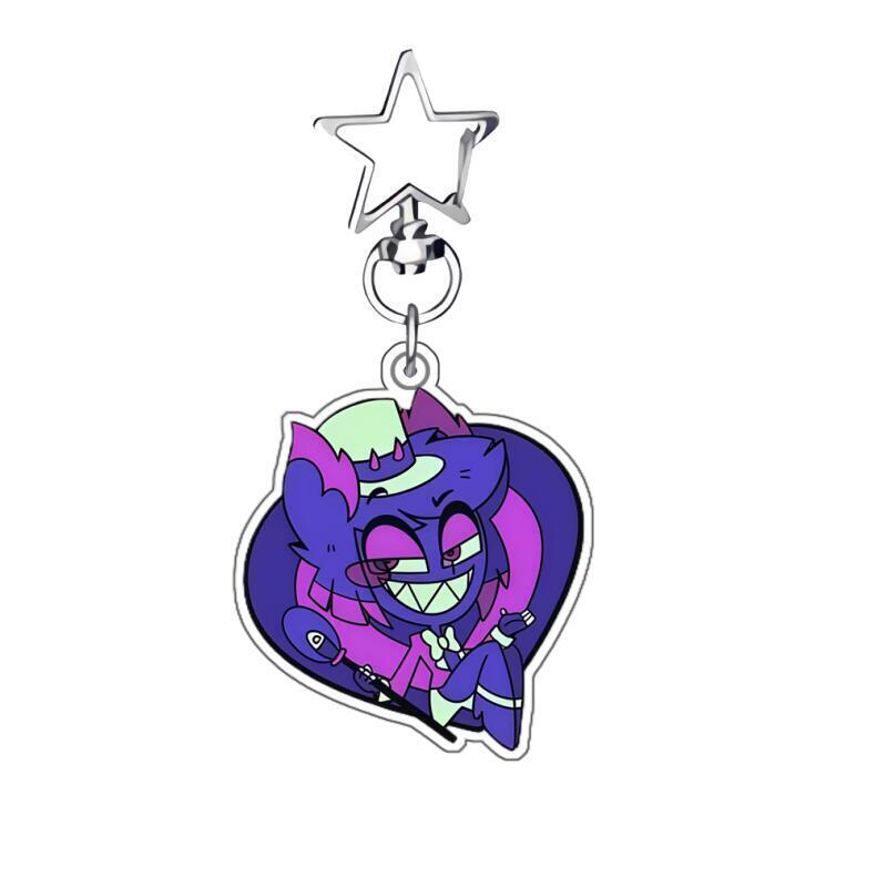 Anime Cartoons Acrylic Keychain for Helluva Boss Fizzarolli Verosika Mayday Diy Acrylic Key Buckle Student Bag Pendantg Gifts