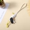 Pu Leather Seagull Pendant Patchwork Keychain Cute Bag Ornament Backpack Decoration Gift