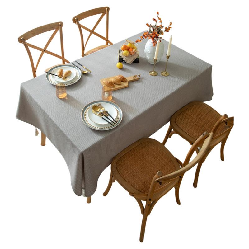 Modern Minimalist Solid Color Linen Tablecloth Premium Coffee Table TV Cabinet Cover Dining Table Mat