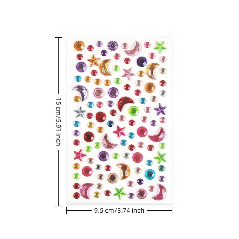 Self-Adhesive Rhinestone Stickers Colorful Crystal Jewel Stickers Crafts Scrapbooking Phone Case Card Making Nail Art Decor