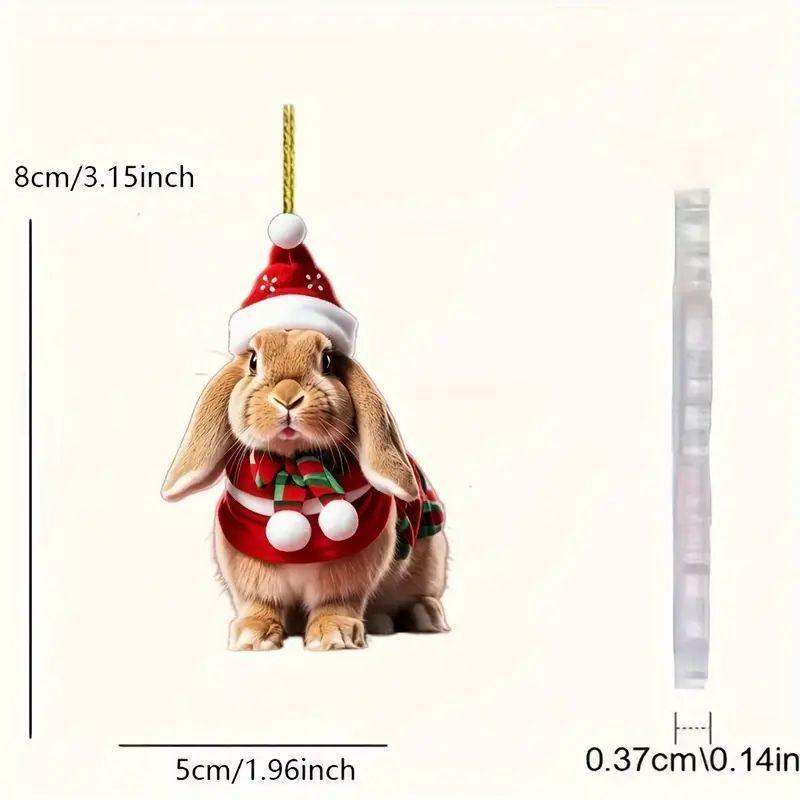 

Charming Easter Acrylic Bunny Festive Pendant For Cute Car Accessory Interior
