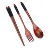 3 Pcs/Set Lightweight Wooden Chopsticks Set With Thread Dining Tableware Set  Camping Use