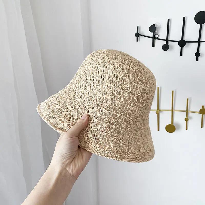 Hats For Women Bucket Hat Linen Korean Tide Summer Thin Section Double-Sided Breathable Sun Protection Cap Panama