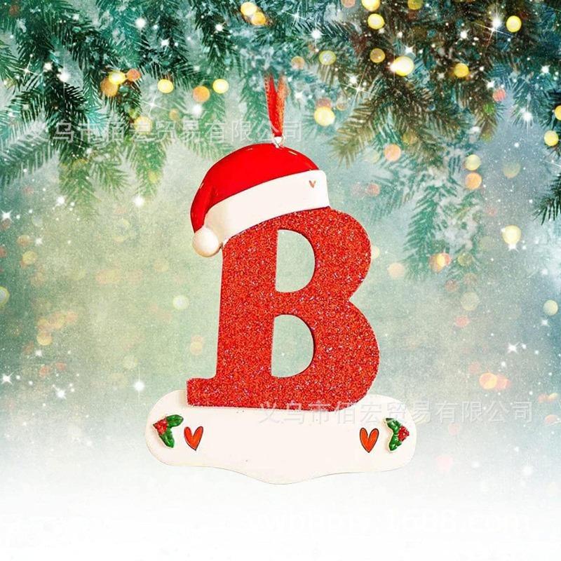 1pc Christmas Tree Decoration for Home 2025 Letter Pendant Pendant Xmas 2026 New Year Decor Ornament Noel supplies accessories