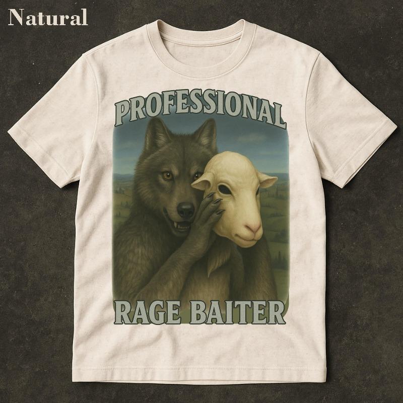 Professional Rage Baiter Funny Shirt Werewolf Memes Werewolf Dumb Meme Shirtstupid Meme Shirts Alpha Wolf Tshirt S
