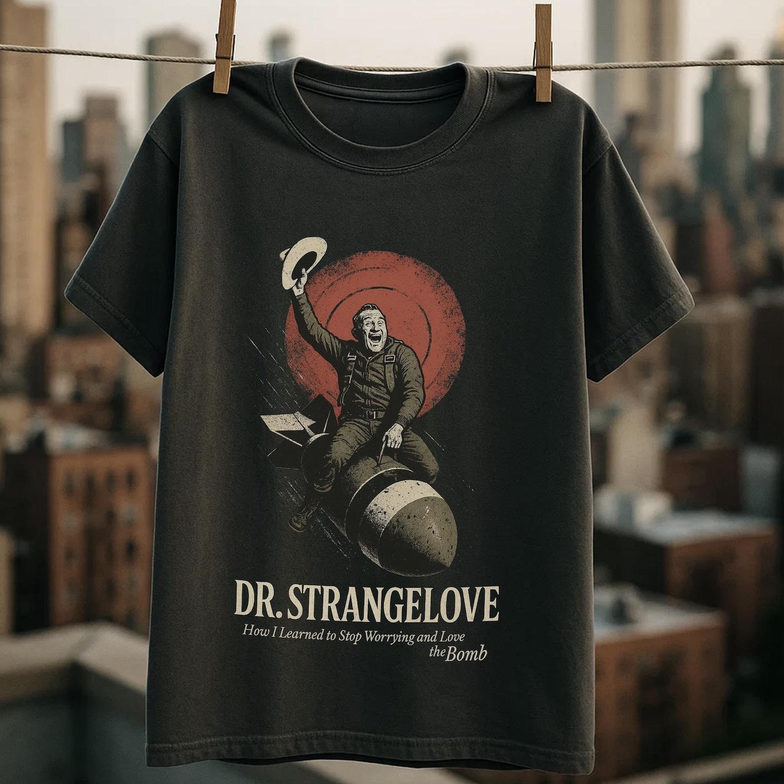 Dr Strangelove Tee, Retro Cold War Cinema | Kubrick Political Satire for Film Buffs, Filmmakers L