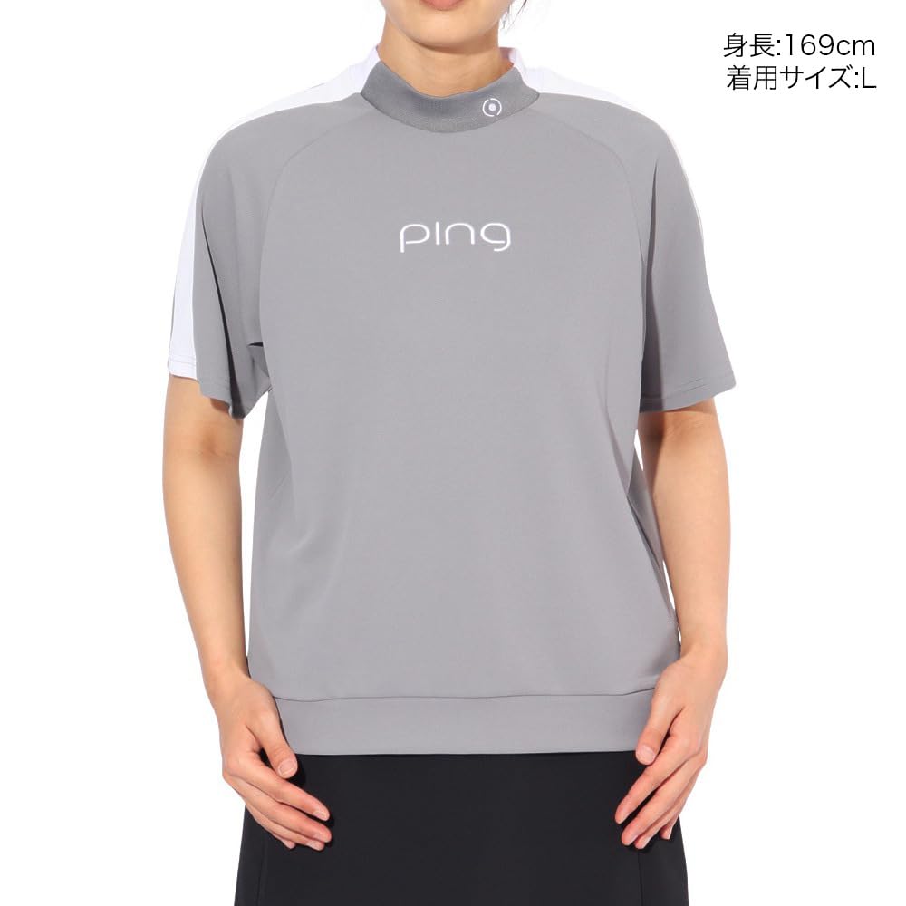 Ping Apparel Short Sleeve High Neck Shirt Golf Undershirt Size S Women's (Brand Logo) / / 622-5167304 020_Gray,