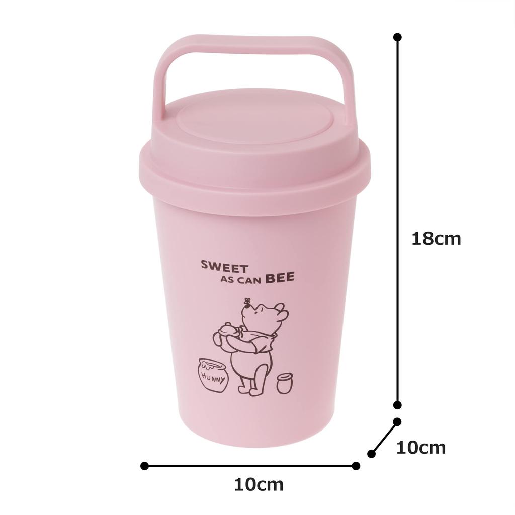 Maebata Winnie the Pooh Tumbler with Keeps Hot and Insulated Thermostainless 52820 Handle, Cold, Steel, Pink, 350ml, Disney, D-WP33