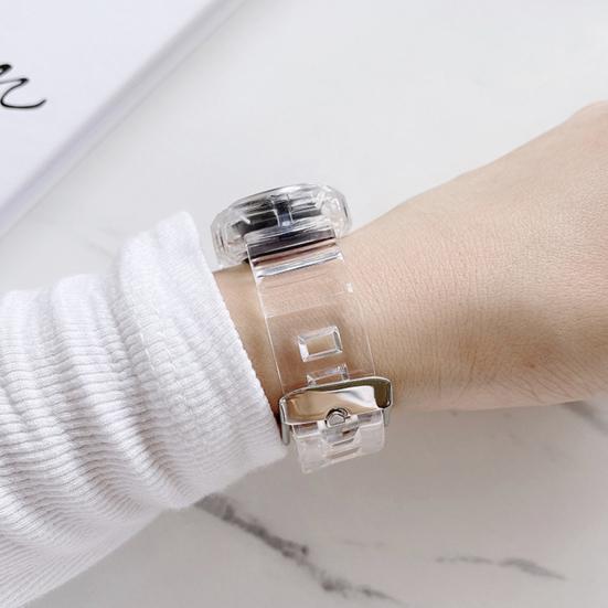 Watch Strap Waterproof Breathable Soft Integrated TPU Sports Watch Belt Replacement for Xiaomi Mi Band 5 6 7