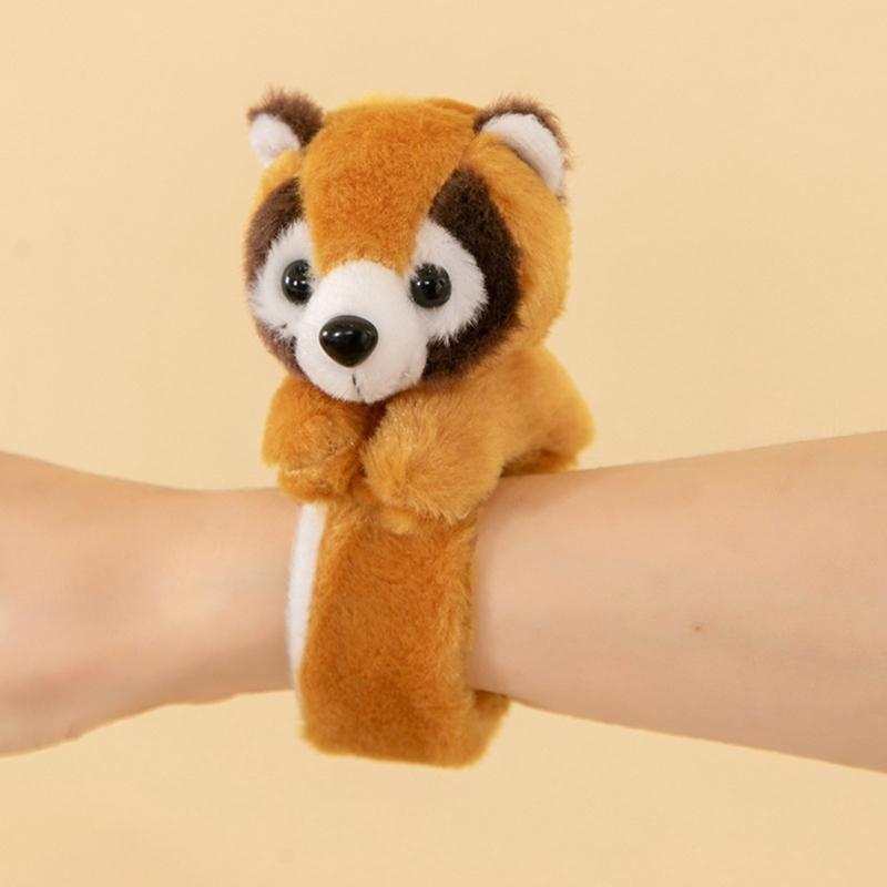 Stuffed Animal Slap Bracelet Plush Wristband Snap Wrist Band Creative Fashionable Bracelet Jewelry for Kids Party Gift