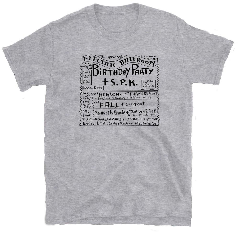 Birthday Party Spk The Fall Gig Tshirt 80s Post Punk Industrial Band Tee Unisex