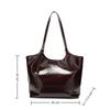 Women Tote Bag Luxury Shoulder Bag Girl School Class Underarm Bags Ladies Bucket Commuter Bag Pu Leather Backpack