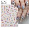 Nail Art Stickers Ins Bronzing Starry Sky Lines Flower Vine Planet Butterfly Adhesive Nail Stickers