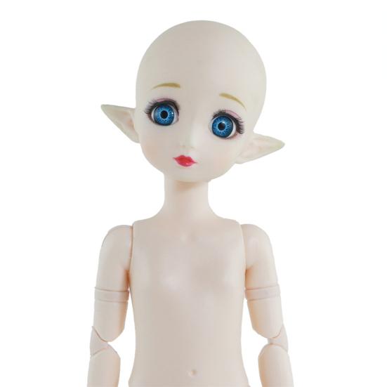 Chubby Elf Doll 30cm 22-Joint White Body Elf Doll for Customization Photography DIY Plastic Articulated Jointed Elf Toy for Collectors & Kids Role