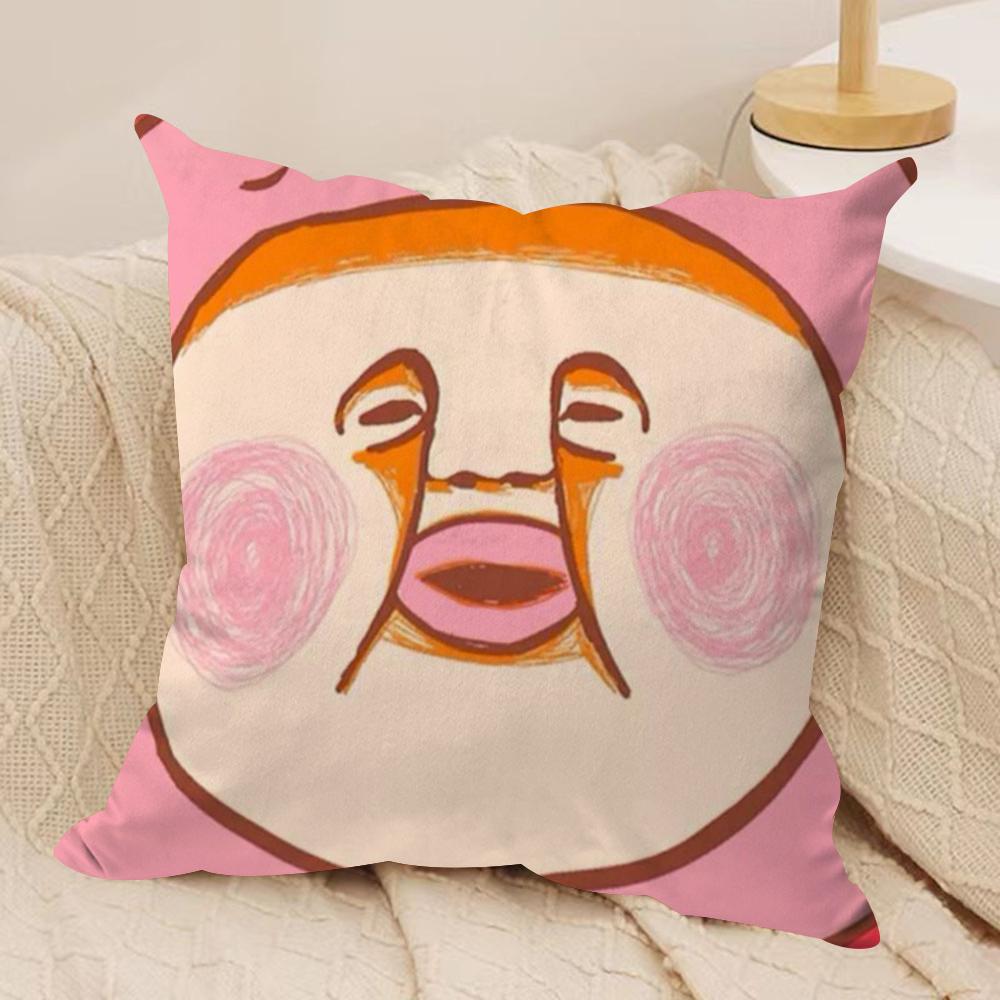 Cartoon Peach Print Cushion Cover, All-Season Universal & Removable Washable, Home Sofa Pillowcase