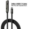 240W Invisible Holder Charger Cable Fast Charging Data Cable 2-in-1 Foldable Phone Holder Data Cable for iphone 17 For Android
