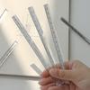0-15cm Three-sided Straight Ruler Transparent Acrylic Ruler Math Drawing Tool for Engineer Artist Designer Architect