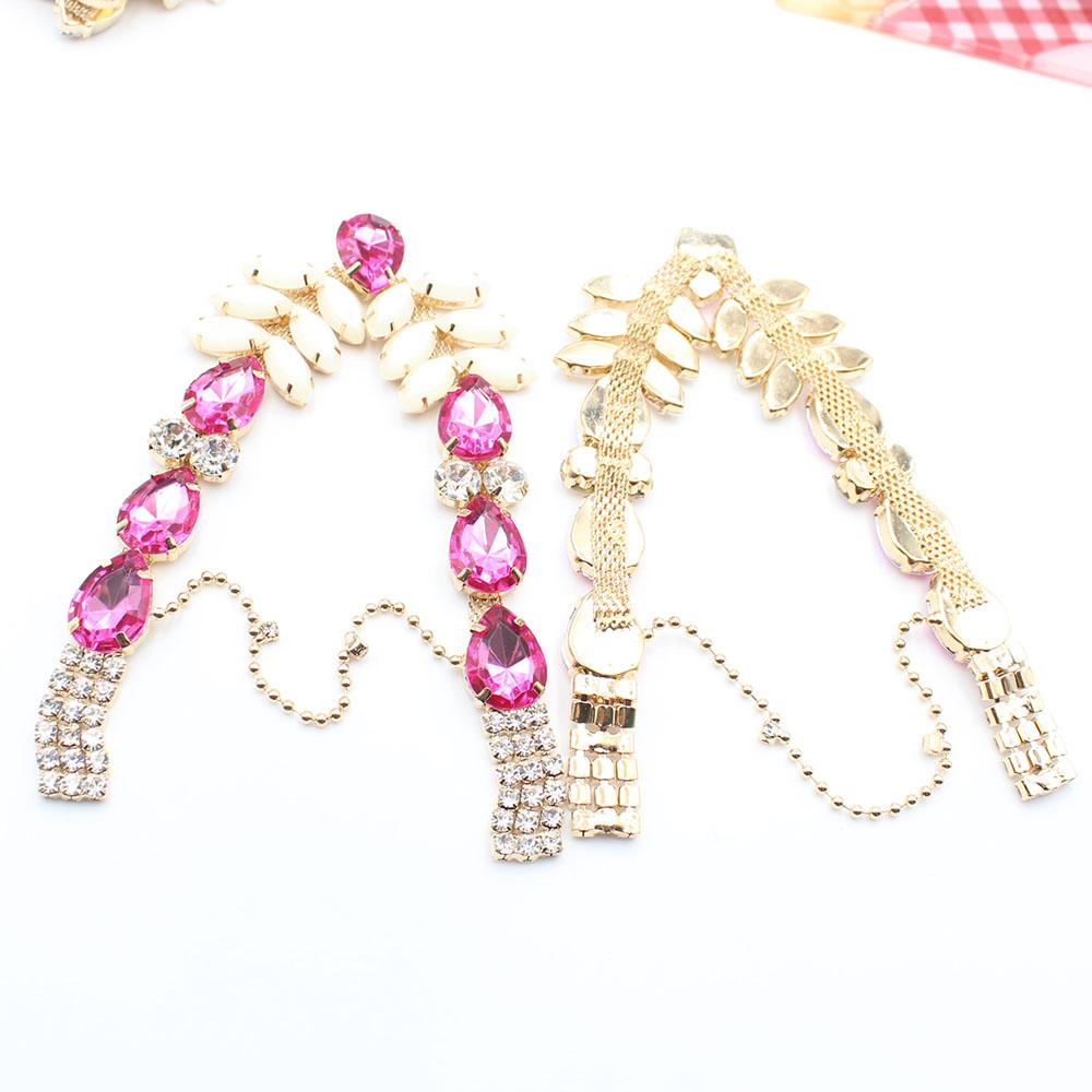 1 Piece of 125 * 170MM Horse Eye Water Drop Shoe Chain Clothing Decoration Buckle DIY Hand Sewn Beach Flip Flops Chain Decoratio
