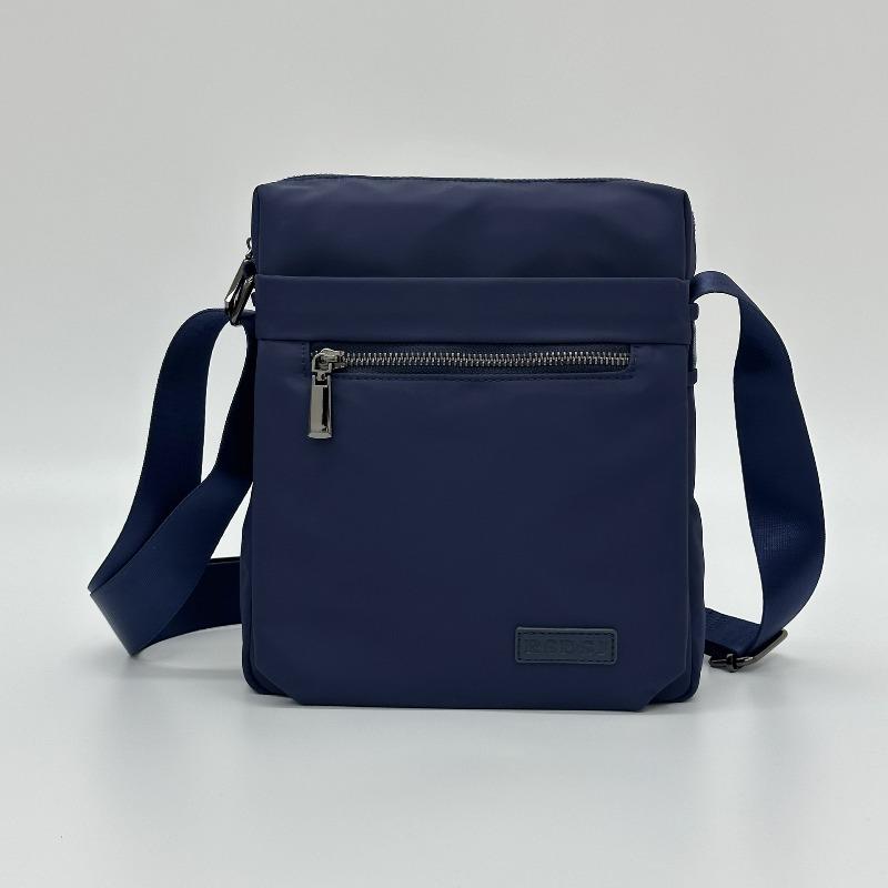 Men's business commuter nylon cloth small bag, water-resistant and wear-resistant shoulder bag, leisure business trip vertical messenger bag