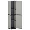 Storage Cabinet - vidaXL - 340985 - Grey/black - 3 Shelves - 34x40x168cm