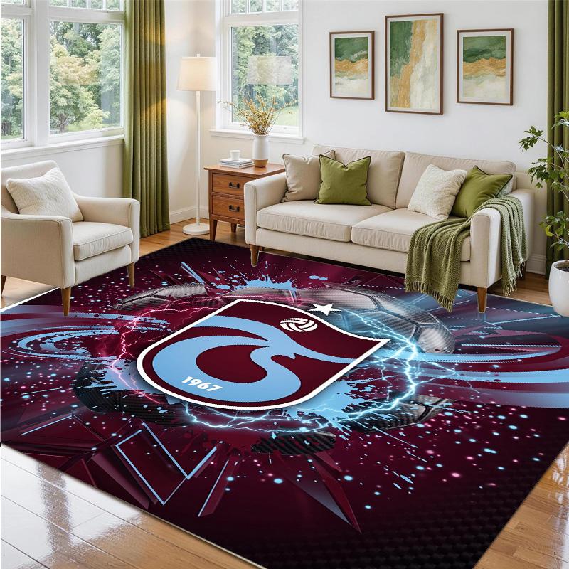 Trabzonspor FC Design Kristall-Samt-Teppich Weiche Dekorationsmatte für Schlafzimmer Eingang