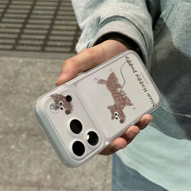 

Frosted Edge Transparent Cartoon Phone Case for Apple 13/16/17 iPhone 14 Pro Max