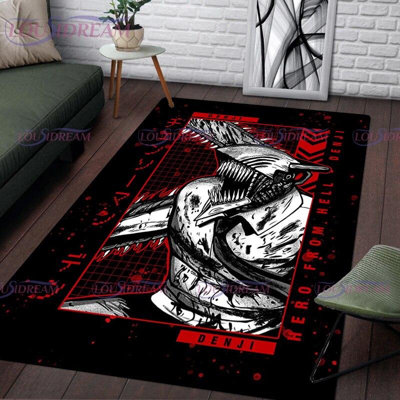 Kaufe Horror Anime Chainsaw Man Printed Carpet Japanese Manga Chainsaw ...