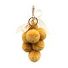 Plush Grape Decorative Pendant Keychain for Handbags, Fuzzy Cluster Bag Charm with Decoration Bow, Fluffy Ball Keyring Backpacks and Purses
