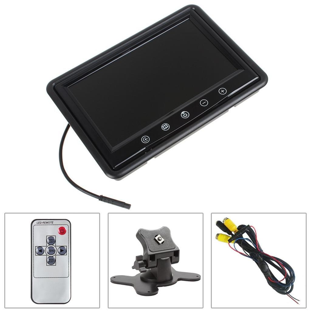 color LCD monitor SHARP Color CCD lens LED backup camera 20m coaxial extension cable with auto night vision switching Backup camera set for heavy