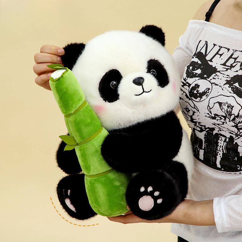 Cute Panda Huahua Fa Cai Apple Plush Toy Doll Chengdu Ragdoll Travel Souvenir Gift
