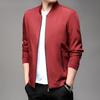 Spring Autumn Men's Baseball Collar Smart Casual Jacket Men Solid Striped Fashion Windproof Zippers Jackets Men Outerwear