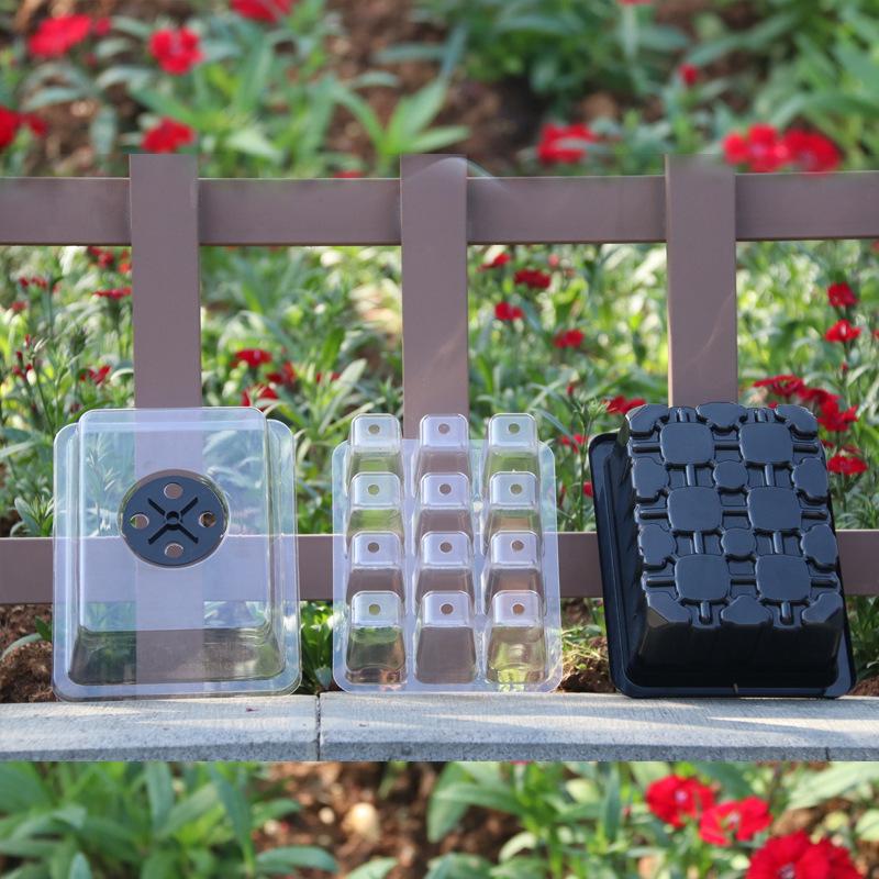 Seed Starter Tray Box Nursery Pot Seedling Germination Planter Adjustable Ventilation Humidity 12 Cell