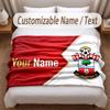 Southampton FC Printed Flannel Blanket Custom Name Text Soft Warm Throw For Bedroom Holiday Gift