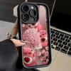 Pink Rose Strawberry Bear for Apple 15Promax Phone Case iPhone16Pro Cute 14 Flowers 17Pro