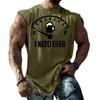 Men's Loose Fit Sleeveless Tank Top Casual Streetwear Printed Muscle Shirt Summer Outdoor Sportswear