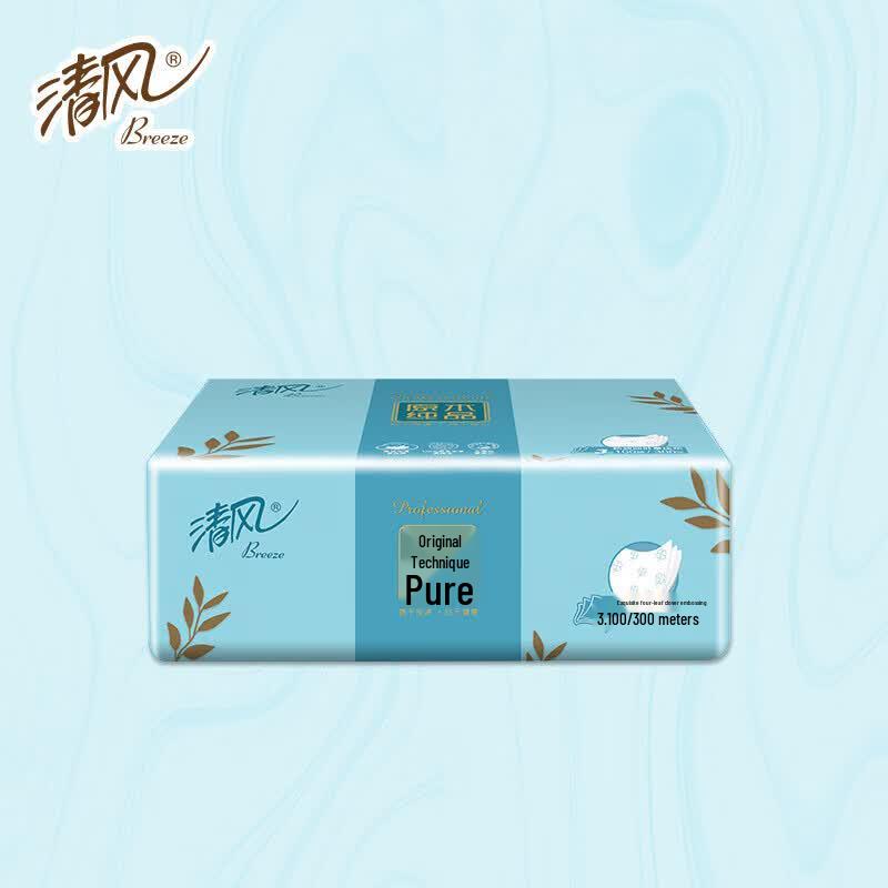 Qingfeng Pure Wood Pulp 3-Ply Facial Tissues