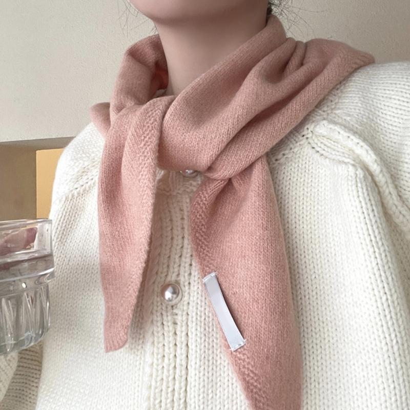 Multiple Functional Winter Scarf For Women Soft Weave Trilateral Plan Thin Fashion Addition For Cold Weather