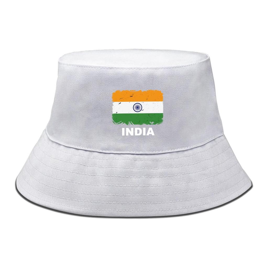 India Flag Print Bucket Hat , Patriotic Men's Hat Fashion Unisex Simple Basin Cap