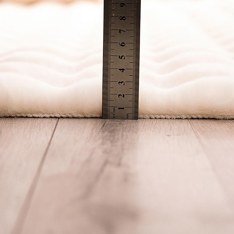 Boble Plysjteppe For Hjemmedekor Imiterte Kaninhår Balkongpute Barneromsgulvteppe Jenterom Fotmatte