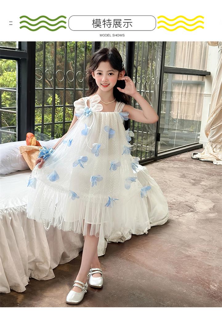 Girls' Summer Dress for Outer Wear 2026 New Mid Size Children's Stylish Sweet Dress Children's Fashion Princess Dress Trend
