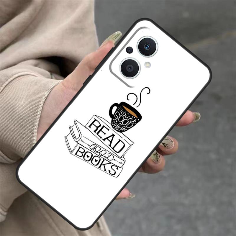 Books And Coffee Case For OPPO Reno 7 8 Lite 6 5 4 11F 10 Pro 8T 5Z 4Z OPPO Find X6 Pro X2 Neo X3 X5 Lite