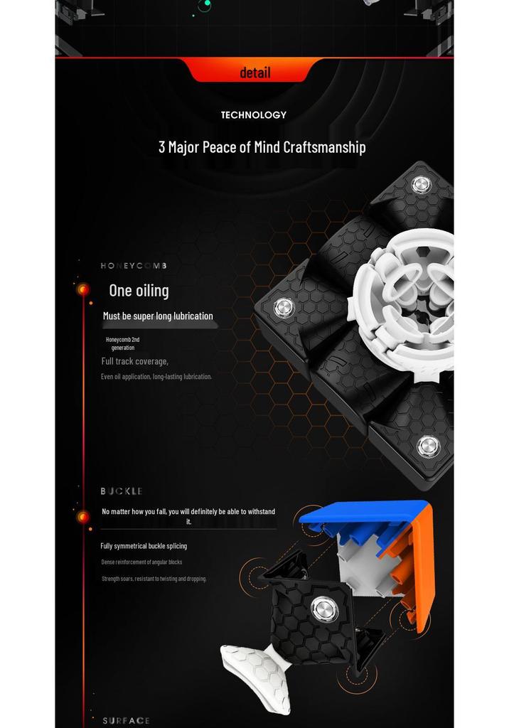 GANCUBE 356M 3x3 Magnetic Speed Cube - Professional Competition Speed, 4-Axis Distance, Matte Surface