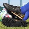 Fashion Men's Soccer Shoes FG/TF Non-Slip Soccer Cleats Training Shoes Ultralight Outdoor Sneaker Lace Up Casual Light Football Boots 45