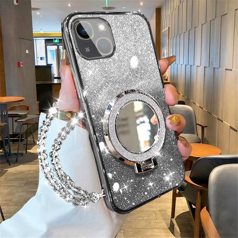 POCO X6 Pro Case Crystal Bracelet Glitter Mirror Ring Stand Case For Xiaomi POCO C65 X6 F6 M6 Pro X5 X3 NFC Soft Silicone Cover