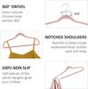 100-pack Premium Velvet Hangers Non-slip Space-saving with 12 Clips 2 Tie Racks Heavy-duty Pink Suit Clothes Hangers