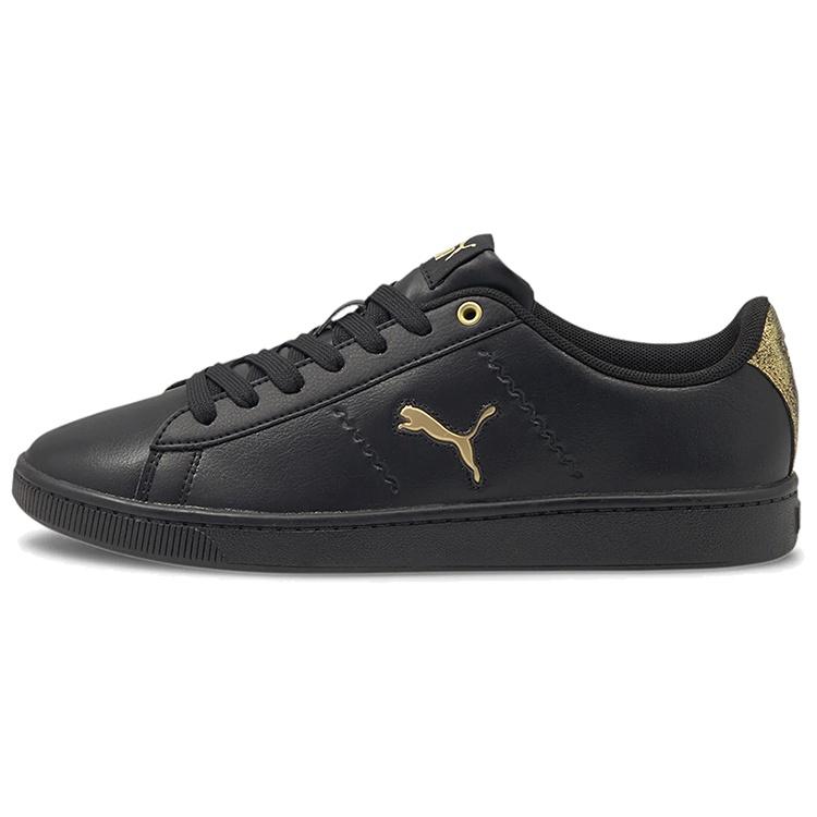 (WMNS) PUMA Vikky V2 Cat Metallic Shoes Black/Gold Women s 375913-02 EU 36